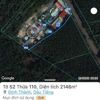 Tài sản tọa lạc tại thửa đất số 110 - Tờ bản đồ 52, đường ĐH 702 mới, Xã Định Thành, Huyện Dầu Tiếng, Bình Dương