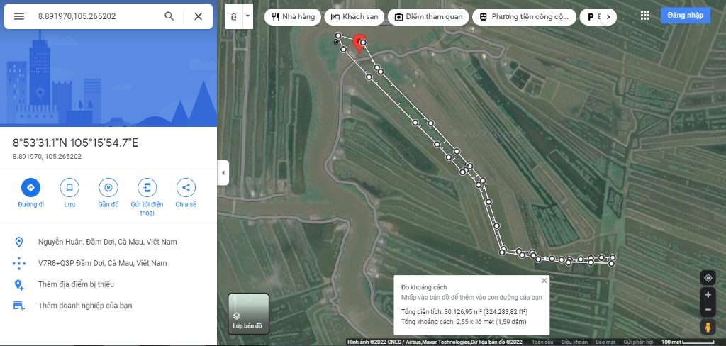 Tài sản tọa lạc tại thửa số 56 - Tờ bản đồ 11, ấp Minh Hùng, Lộ nông thôn, Xã Nguyễn Huân, Huyện Đầm Dơi, Cà Mau